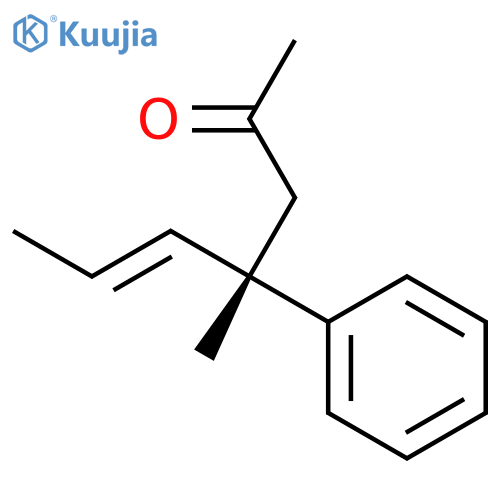 5-Hepten-2-one, 4-methyl-4-phenyl-, (4S,5E)- structure