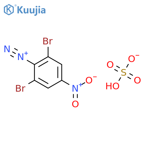 BENZENEDIAZONIUM, 2,6-DIBROMO-4-NITRO-, SULFATE (1:1) structure