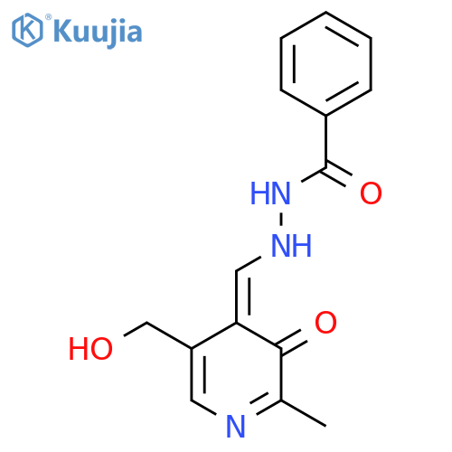 N-[(E)-[5-(hydroxymethyl)-2-methyl-3-oxo-pyridin-4-ylidene]methyl]benzohydrazide structure