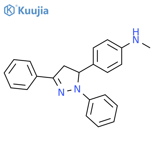 Benzenamine, 4-(4,5-dihydro-1,3-diphenyl-1H-pyrazol-5-yl)-N-methyl- structure