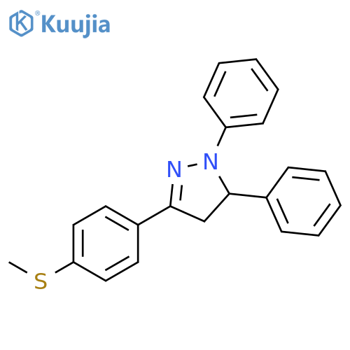 1H-Pyrazole, 4,5-dihydro-3-[4-(methylthio)phenyl]-1,5-diphenyl- structure
