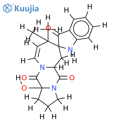 12'a-hydroxy-8',8'-dimethyl-1',2',3',5'a,6',12'a-hexahydro-1H,8'H-spiro[indole-2,7'-pyrrolo[1',2':4,5]pyrazino[1,2-a]azepine]-3,5',12'-trione structure