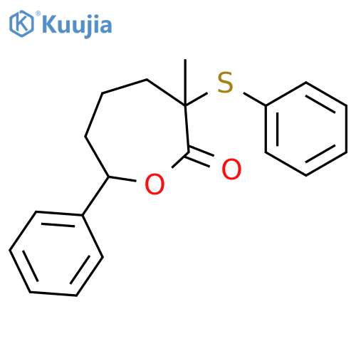 2-OXEPANONE, 3-METHYL-7-PHENYL-3-(PHENYLTHIO)- structure