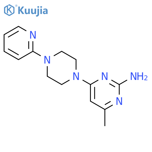 2-Pyrimidinamine, 4-methyl-6-[4-(2-pyridinyl)-1-piperazinyl]- structure