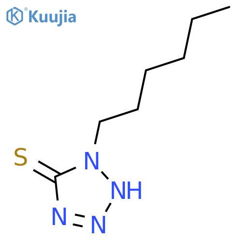 1-Hexyl-1,2-dihydro-5H-tetrazole-5-thione structure