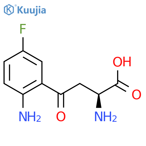 (S)-2-amino-4-(2-amino-5-fluorophenyl)-4-oxobutanoic acid structure