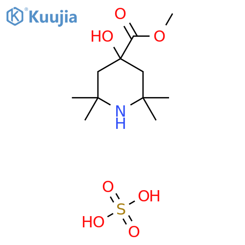 4-Piperidinecarboxylic acid, 4-hydroxy-2,2,6,6-tetramethyl-, methyl ester, sulfate (1:1) (salt) structure