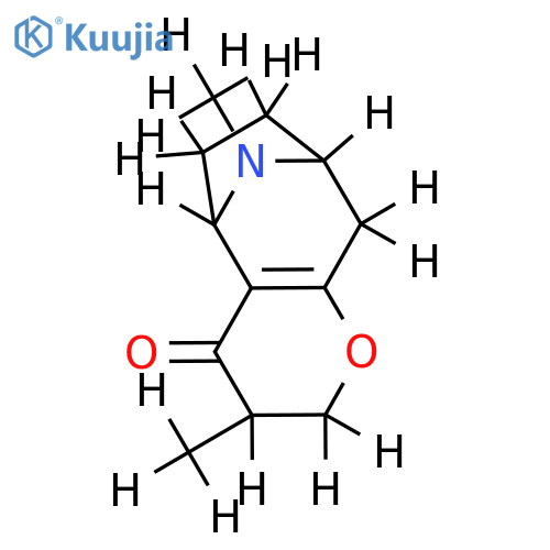 (5S)-3xi,10-dimethyl-2,3,6,7,8,9-hexahydro-5H-5r,8c-epiazano-cyclohepta[b]pyran-4-one structure