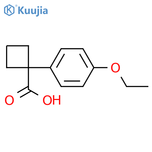 1-(4-ethoxyphenyl)cyclobutane-1-carboxylic acid structure