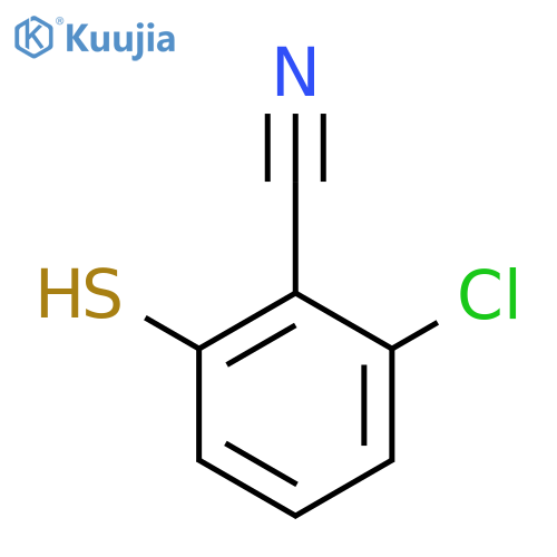 2-chloro-6-sulfanylbenzonitrile structure