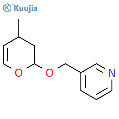 PYRIDINE, 3-[[(3,4-DIHYDRO-4-METHYL-2H-PYRAN-2-YL)OXY]METHYL]- structure