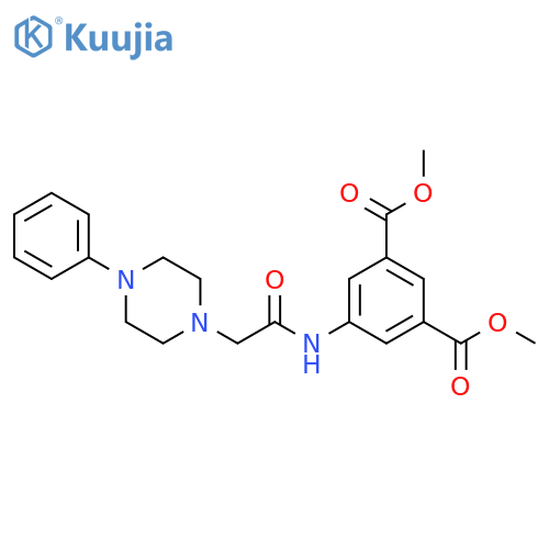 dimethyl5-{[(4-phenyl-1-piperazinyl)acetyl]amino}isophthalate structure