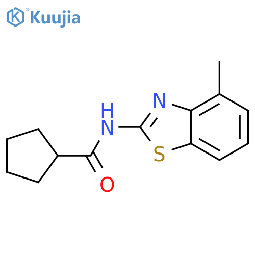 Cyclopentanecarboxamide,N-(4-methyl-2-benzothiazolyl)- structure