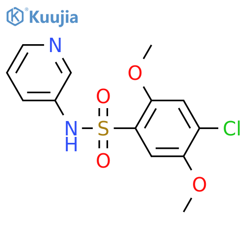 4-chloro-2,5-dimethoxy-N-(pyridin-3-yl)benzene-1-sulfonamide structure