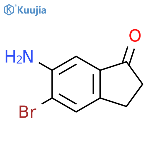 6-Amino-5-bromo-2,3-dihydro-1H-inden-1-one structure