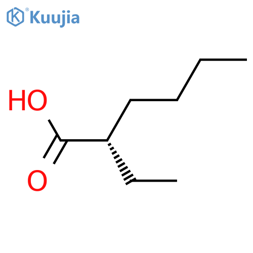 (2S)-2-ethylhexanoic acid structure