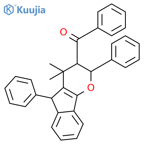 (4,4-dimethyl-2,5-diphenyl-2,3,4,5-tetrahydroindeno[1,2-b]pyran-3-yl)(phenyl)methanone structure