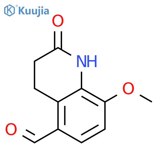 5-QUINOLINECARBOXALDEHYDE, 1,2,3,4-TETRAHYDRO-8-METHOXY-2-OXO- structure