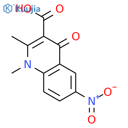 3-Quinolinecarboxylic acid, 1,4-dihydro-1,2-dimethyl-6-nitro-4-oxo- structure