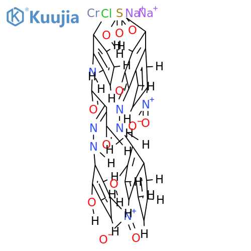 disodium [N-(2-chlorophenyl)-2-[(2-hydroxy-5-nitrophenyl)azo]-3-oxobutyramidato(2-)][3-hydroxy-4-[(2-hydroxy-1-naphthyl)azo]-7-nitronaphthalene-1-sulphonato(3-)]chromate(2-) structure