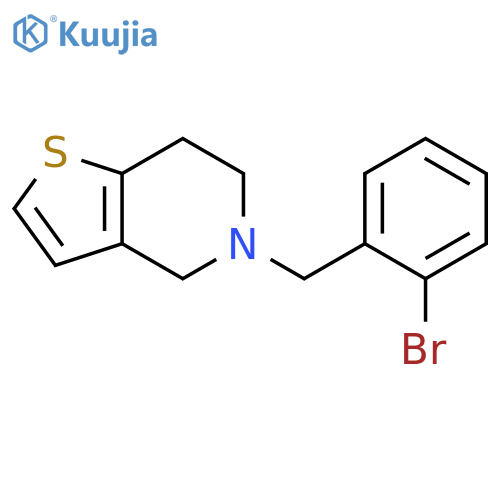 THIENO[3,2-C]PYRIDINE, 5-[(2-BROMOPHENYL)METHYL]-4,5,6,7-TETRAHYDRO- structure
