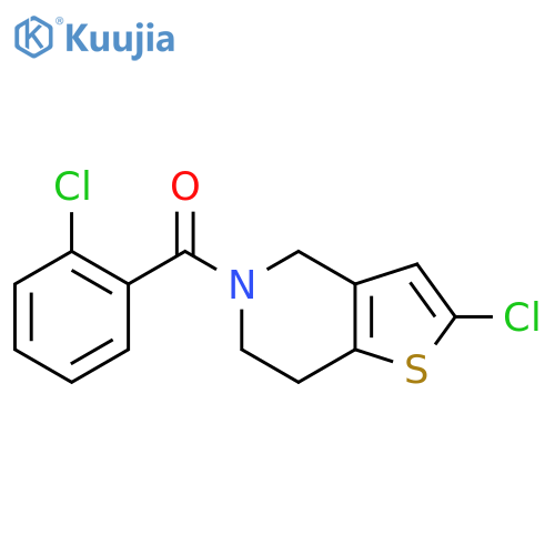 2-chloro-5-(2-chlorobenzoyl)-4H,5H,6H,7H-thieno3,2-cpyridine structure