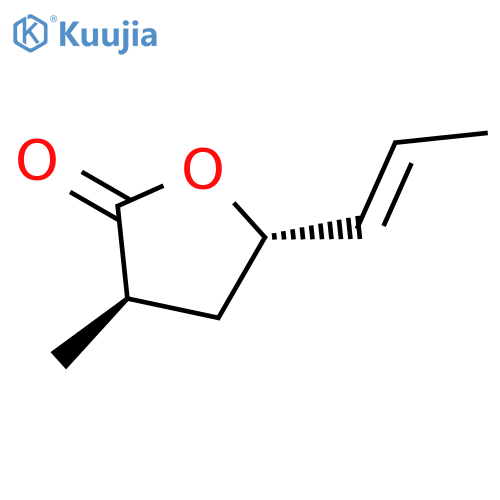 2(3H)-Furanone, dihydro-3-methyl-5-(1E)-1-propenyl-, (3R,5S)-rel- structure