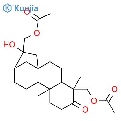 16-hydroxy-3-oxokaurane-17,18-diyl diacetate structure