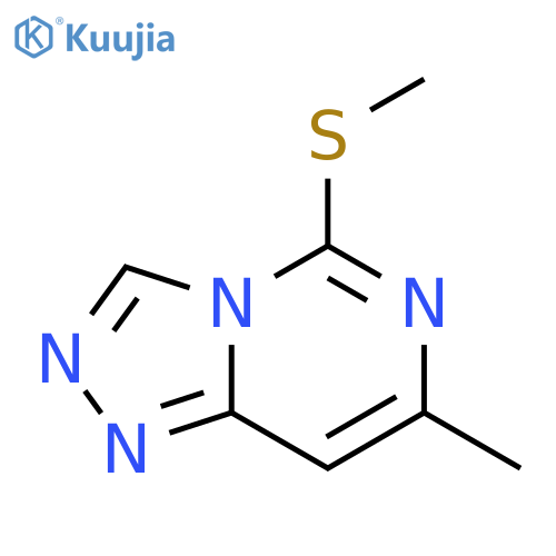 1,2,4-TRIAZOLO[4,3-C]PYRIMIDINE, 7-METHYL-5-(METHYLTHIO)- structure