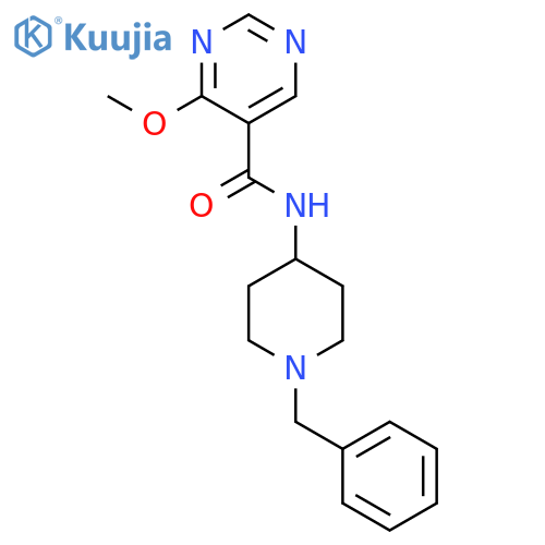 N-(1-benzylpiperidin-4-yl)-4-methoxypyrimidine-5-carboxamide structure