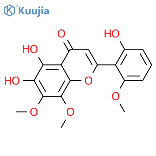 5,6,2'-trihydroxy-7,8,6'-trimethoxyflavone structure