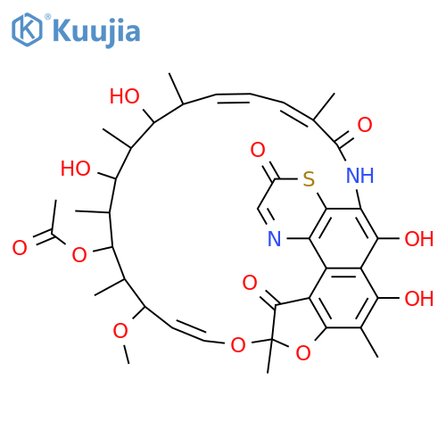 10,5-(Epoxypentadeca[1,11,13]trienimino)-3H-furo[2',3':7,8]naphtho[2,1-b][1,4]thiazine-3,11,27(10H)-trione,17-(acetyloxy)-6,7,19,21-tetrahydroxy-15-methoxy-8,10,16,18,20,22,26-heptamethyl-,(10S,13E,15S,16R,17S,18R,19R,20R,21S,22S,23E,25Z)- structure