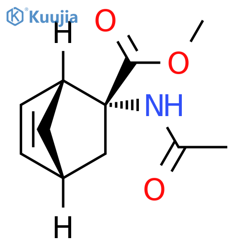 rac-methyl (1R,2R,4R)-2-acetamidobicyclo2.2.1hept-5-ene-2-carboxylate structure