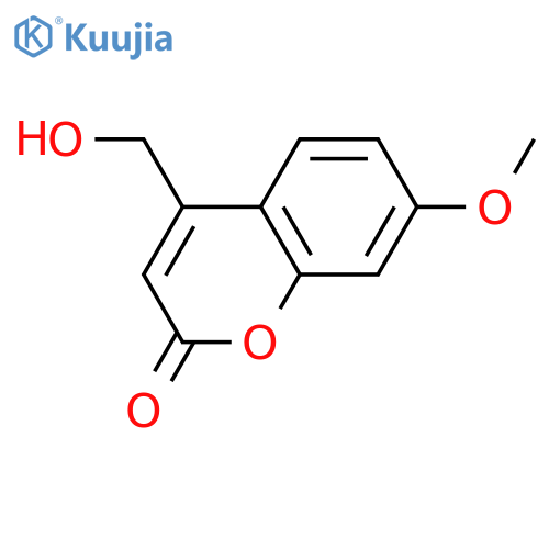 2H-1-Benzopyran-2-one, 4-(hydroxymethyl)-7-methoxy- structure
