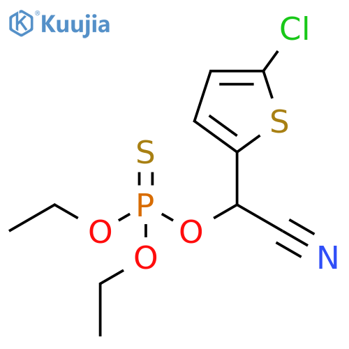Phosphorothioic acid, O-[(5-chloro-2-thienyl)cyanomethyl] O,O-diethyl ester structure