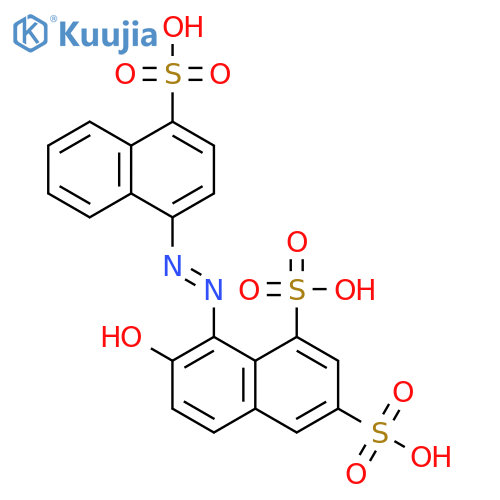 7-hydroxy-8-[(4-sulphonaphthyl)azo]naphthalene-1,3-disulphonic acid structure