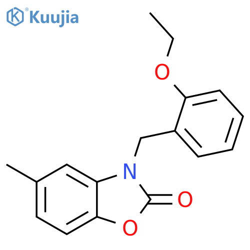 3-[(2-ethoxyphenyl)methyl]-5-methyl-2,3-dihydro-1,3-benzoxazol-2-one structure