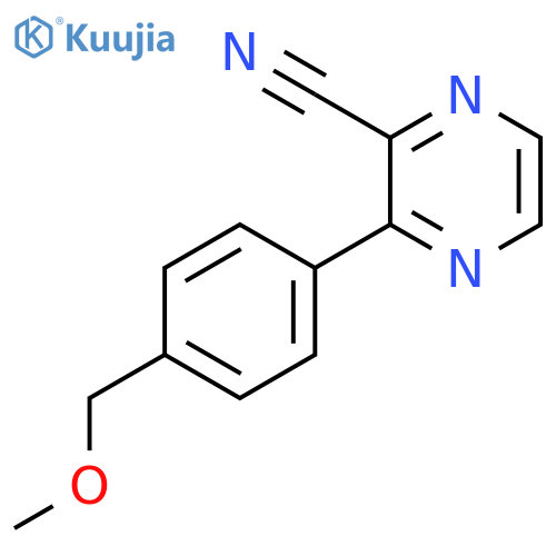 Pyrazinecarbonitrile, 3-[4-(methoxymethyl)phenyl]- structure