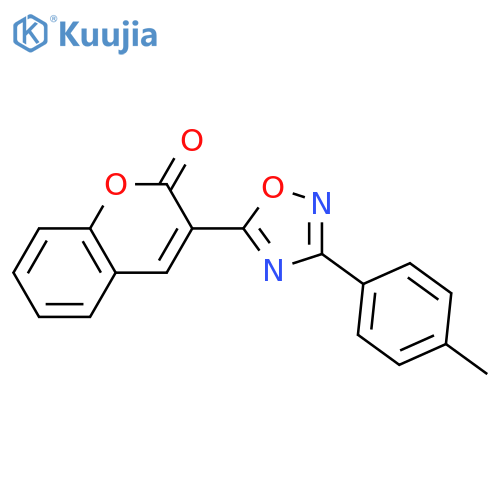3-3-(4-methylphenyl)-1,2,4-oxadiazol-5-yl-2H-chromen-2-one structure