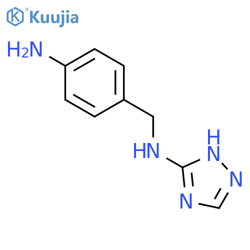 (4-Amino-benzyl)-(2H-[1,2,4]triazol-3-yl)-amine structure