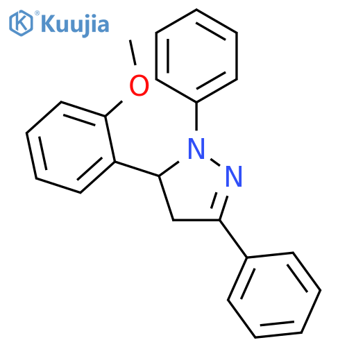 1H-Pyrazole, 4,5-dihydro-5-(2-methoxyphenyl)-1,3-diphenyl- structure