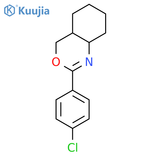 4H-3,1-Benzoxazine, 2-(4-chlorophenyl)-4a,5,6,7,8,8a-hexahydro-, cis- structure