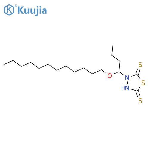 1,3,4-Thiadiazolidine-2,5-dithione,3-[1-(dodecyloxy)butyl]- structure