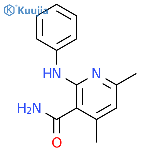 3-Pyridinecarboxamide, 4,6-dimethyl-2-(phenylamino)- structure
