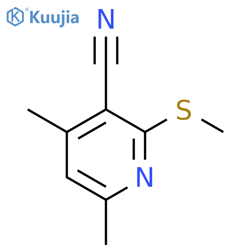 4,6-dimethyl-2-(methylsulfanyl)pyridine-3-carbonitrile structure