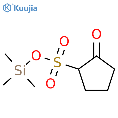 Cyclopentanesulfonic acid, 2-oxo-, trimethylsilyl ester structure