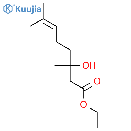 6-Octenoic acid, 3-hydroxy-3,7-dimethyl-, ethyl ester, (3S)- structure