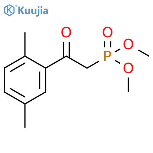 Phosphonic acid, [2-(2,5-dimethylphenyl)-2-oxoethyl]-, dimethyl ester structure
