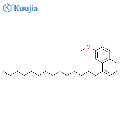 Naphthalene, 1,2-dihydro-6-methoxy-4-tetradecyl- structure