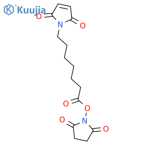 2,5-dioxopyrrolidin-1-yl 7-(2,5-dioxo-2,5-dihydro-1H-pyrrol-1-yl)heptanoate structure